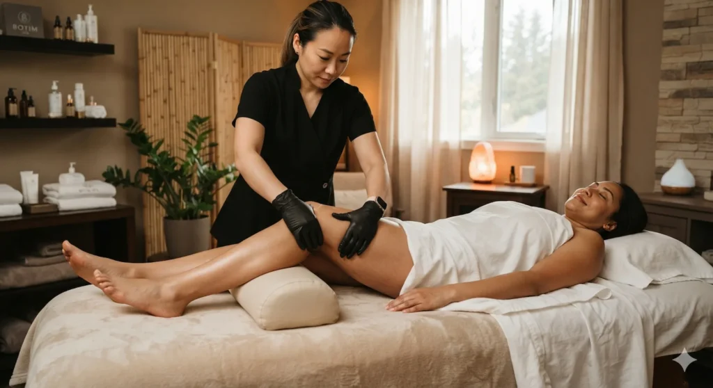 Full body lymphatic drainage massage for women in Dubai